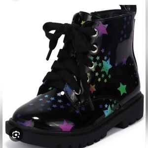 Starry Black Kids Boots